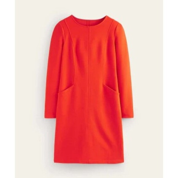Boden NWT Ellen Ottoman Fiesta Orange Size 8R Mod Shift Dress - Picture 1 of 8